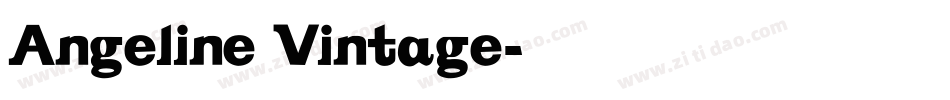 Angeline Vintage字体转换